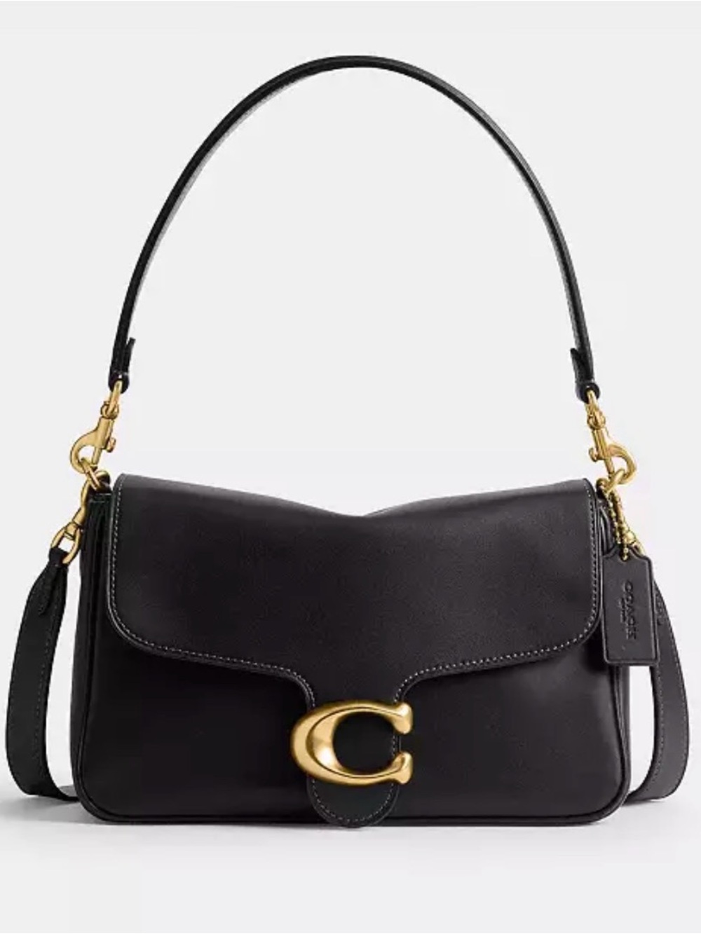Coach Tabby Black soft Leather Shoulder Bag